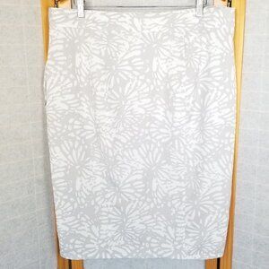 RipSkirt Hawaii Wrap Skirt Gray White Floral Length #3 Size XXL (20-22) Pockets